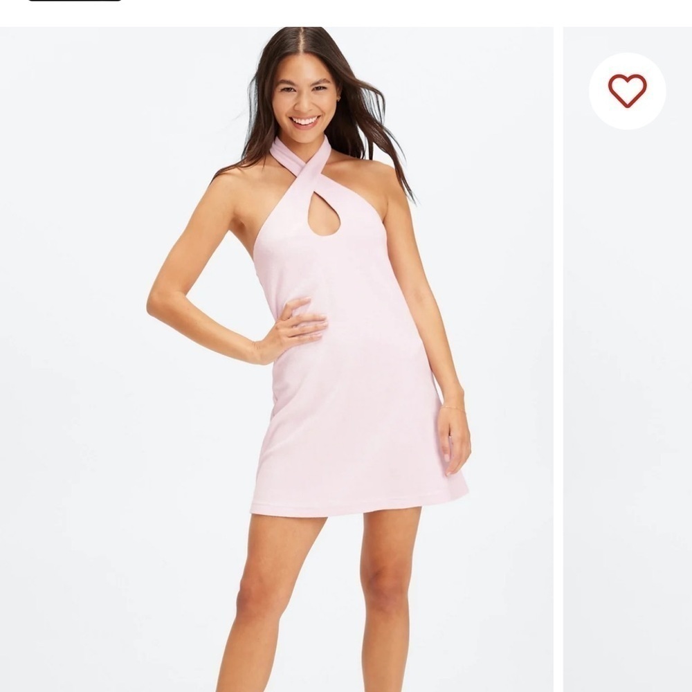 FABLETICS TERRY HALTER BABY DOLL DRESS NWT